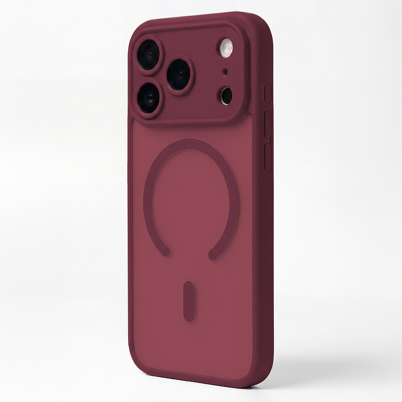 Mag Matt case for iPhone 12 6,1" maroon camera protection - Billede 4