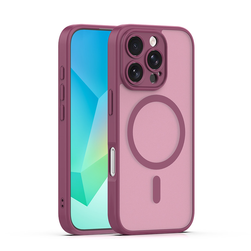 Mag Matt case for iPhone 16 Pro 6,3" maroon camera protection