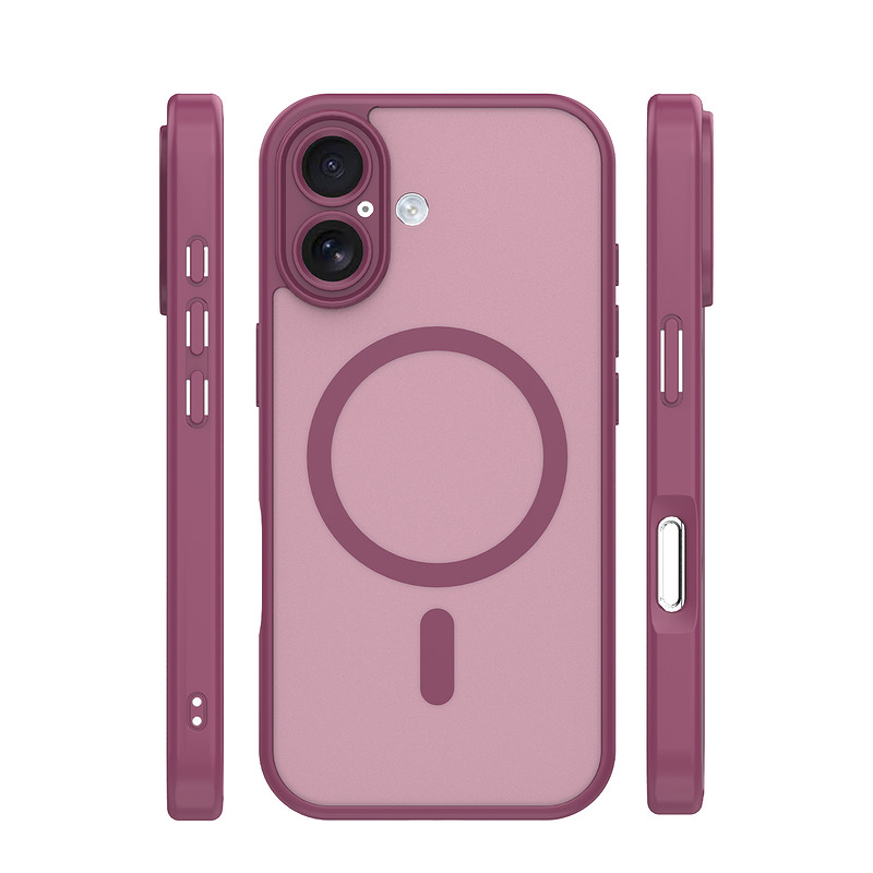 Mag Matt case for iPhone 17 6,3" / 18 6,3" maroon camera protection - Billede 3