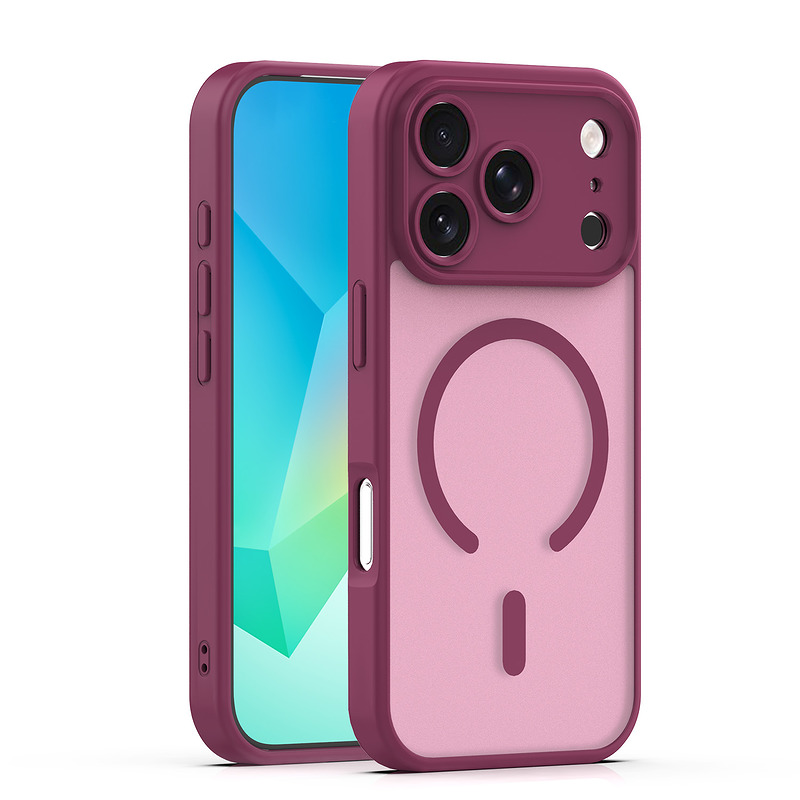 Mag Matt case for iPhone 17 Pro 6,3" / 18 Pro 6,3" maroon camera protection