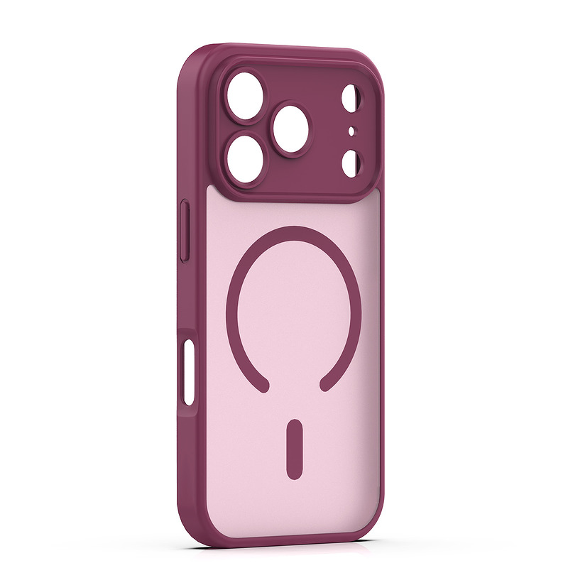 Mag Matt case for iPhone 17 Pro 6,3" / 18 Pro 6,3" maroon camera protection - Billede 3