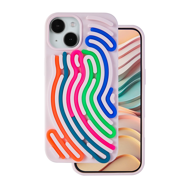 DIY Snake case for iPhone 14 6,1" pink