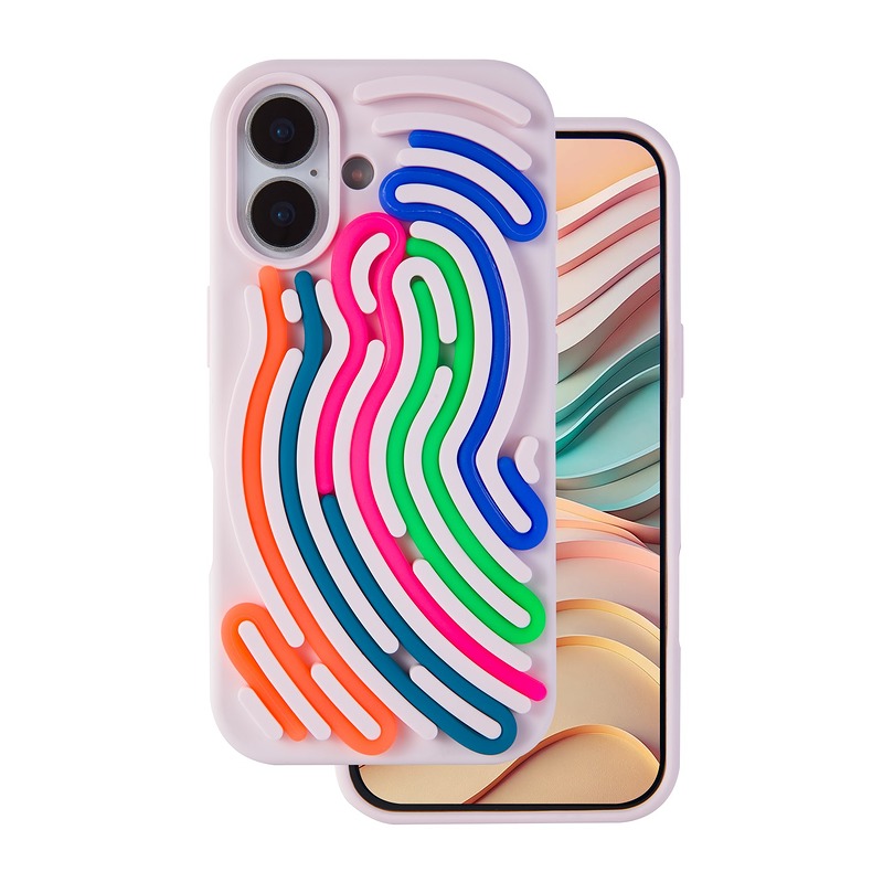 DIY Snake case for iPhone 16 6,1" pink