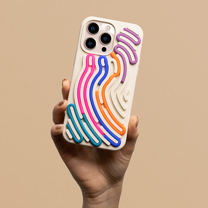 DIY Snake case for iPhone 15 Pro 6,1" beige - Billede 2