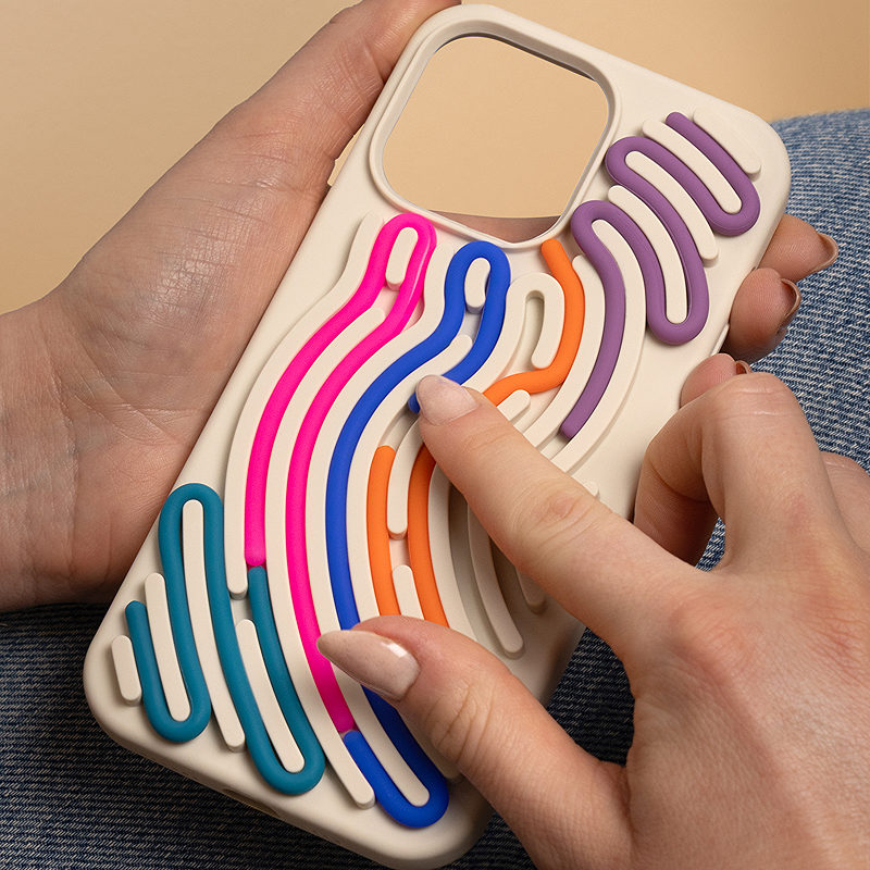 DIY Snake case for iPhone 15 Pro 6,1" beige - Billede 4