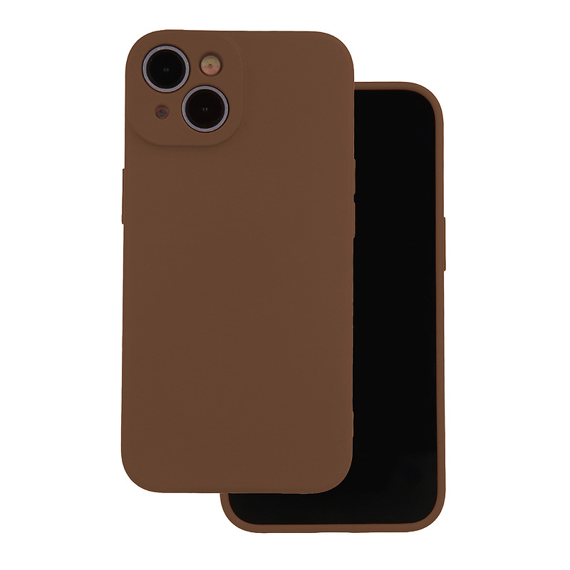Silicon case for iPhone 15 6,1" brown