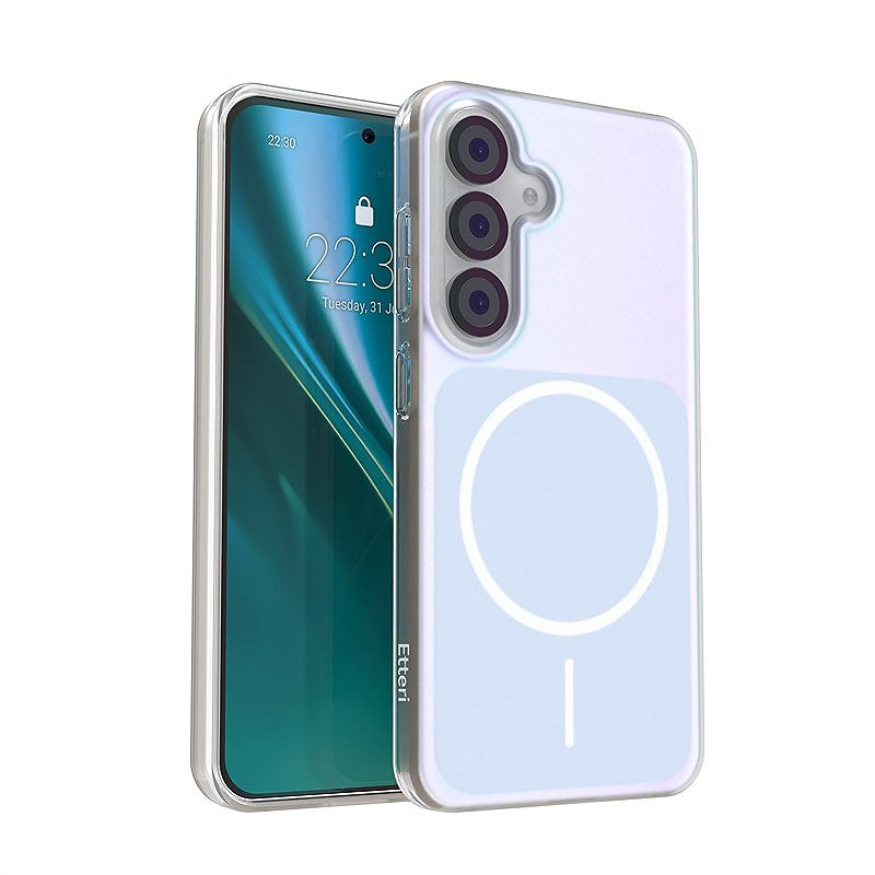 Etteri Hidden Pearl case for Samsung Galaxy S25 light blue