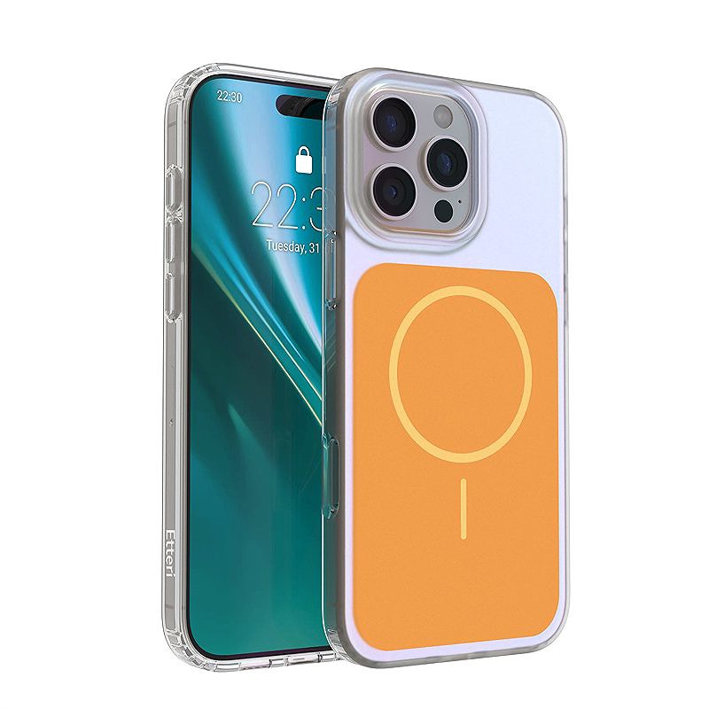 Etteri Hidden Pearl case for iPhone 16 Pro Max 6,9" orange