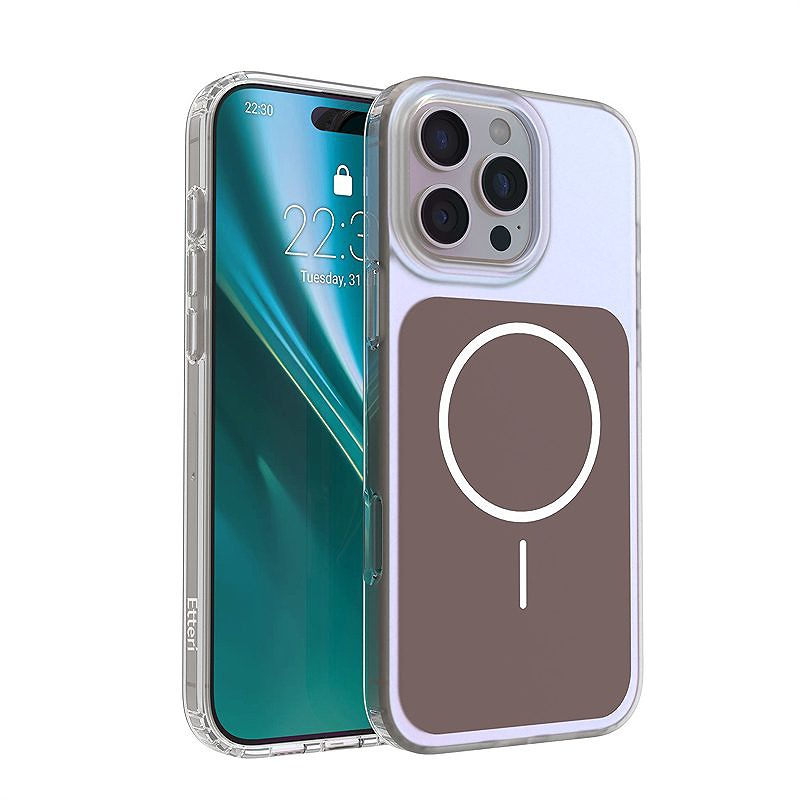 Etteri Hidden Pearl case for iPhone 16 Pro 6,3" brown