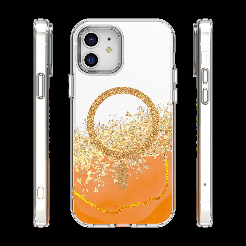 Epoxy Mag case for iPhone 12 / 12 Pro 6,1" orange - Billede 2