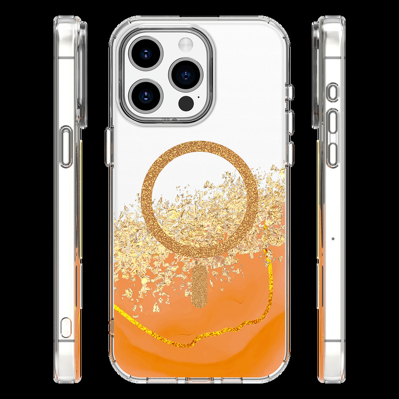 Epoxy Mag case for iPhone 15 Pro 6,1" orange - Billede 2