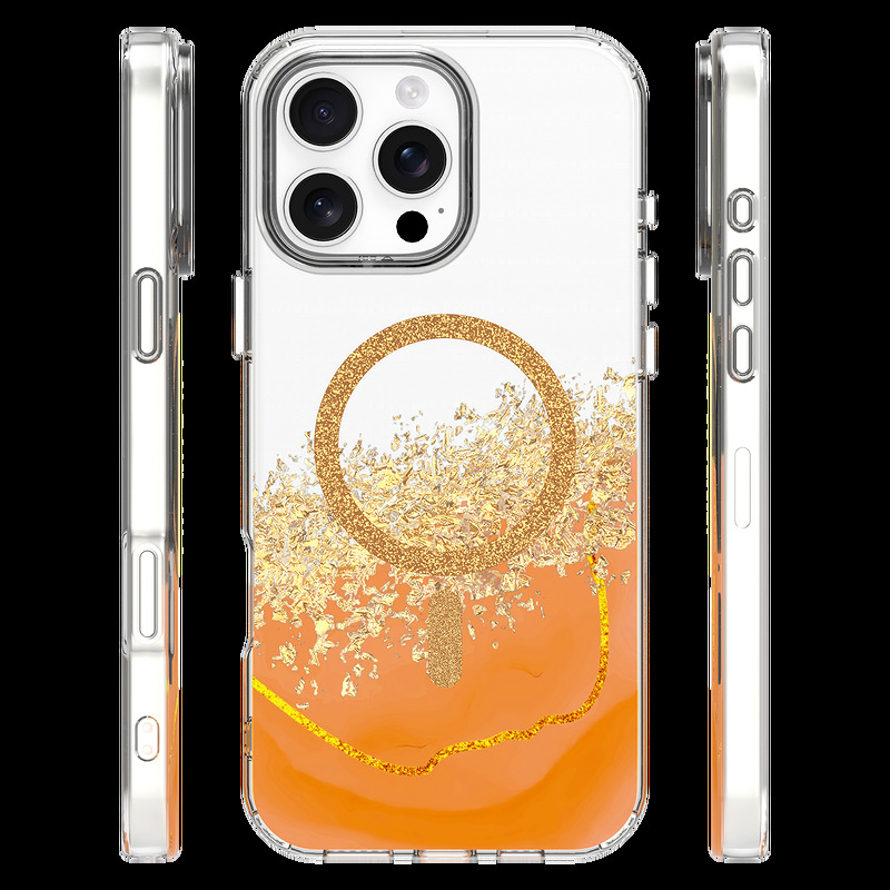 Epoxy Mag case for iPhone 16 Pro 6,3" orange - Billede 2