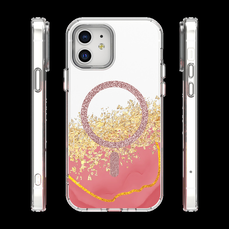 Epoxy Mag case for iPhone 12 / 12 Pro 6,1" pink - Billede 2