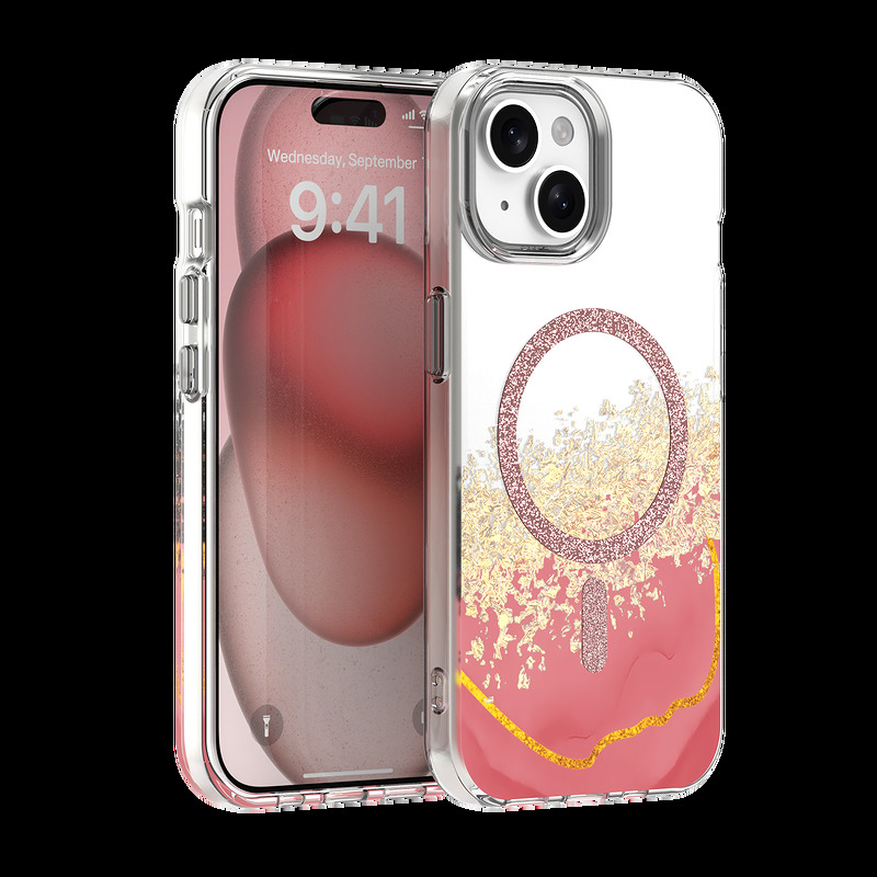 Epoxy Mag case for iPhone 15 6,1" pink