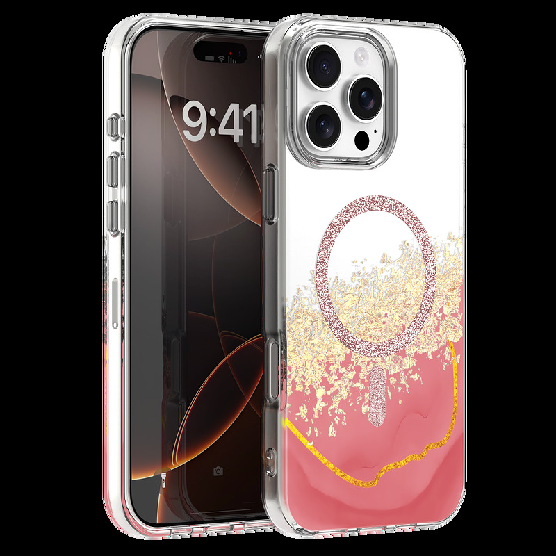 Epoxy Mag case for iPhone 16 Pro Max 6,9" pink