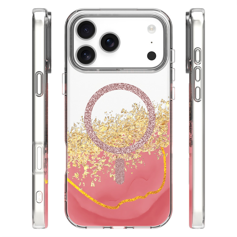 Epoxy Mag case for iPhone 17 Pro Max 6,9'' pink - Billede 2