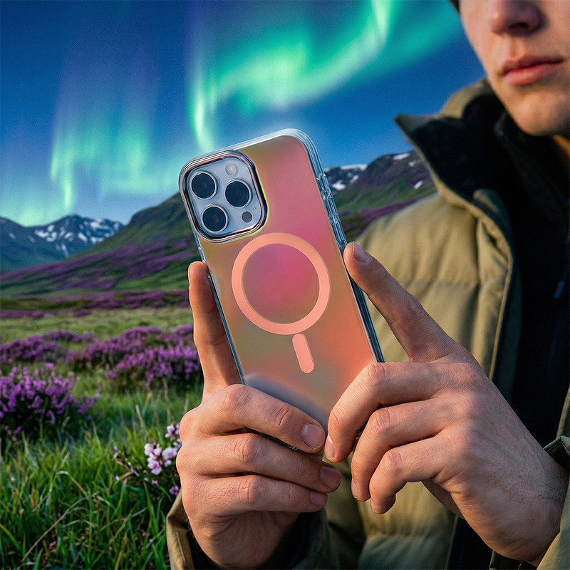 Tecto Shield Aurora case for iPhone 14 Pro 6,1" pink - Billede 5