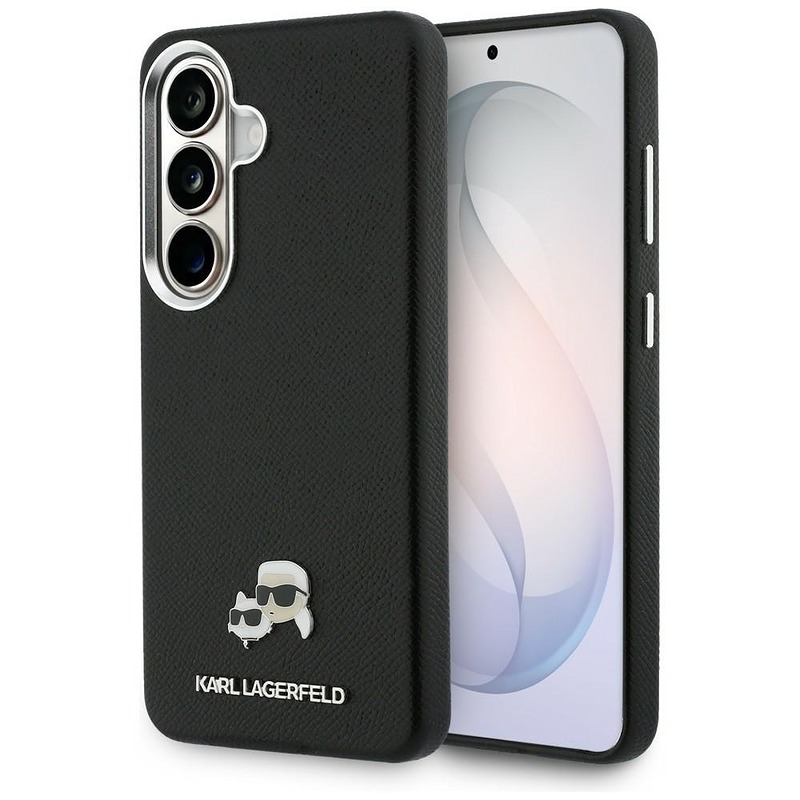 Karl Lagerfeld case Saffiano KC Metal Logo MagSafe for Samsung Galaxy S26 black
