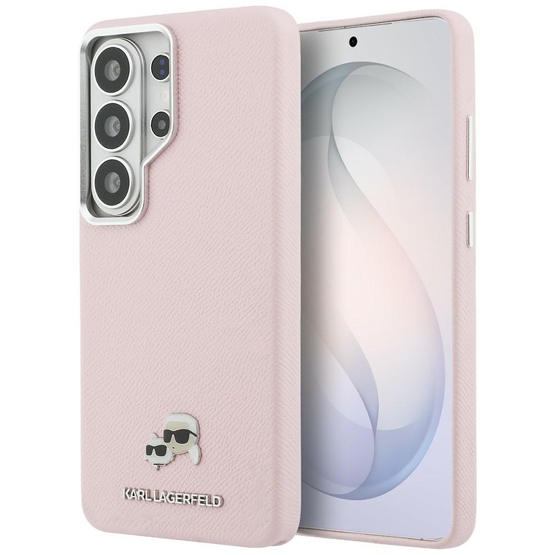 Karl Lagerfeld case Saffiano KC Metal Logo MagSafe for Samsung Galaxy S26 Ultra pink