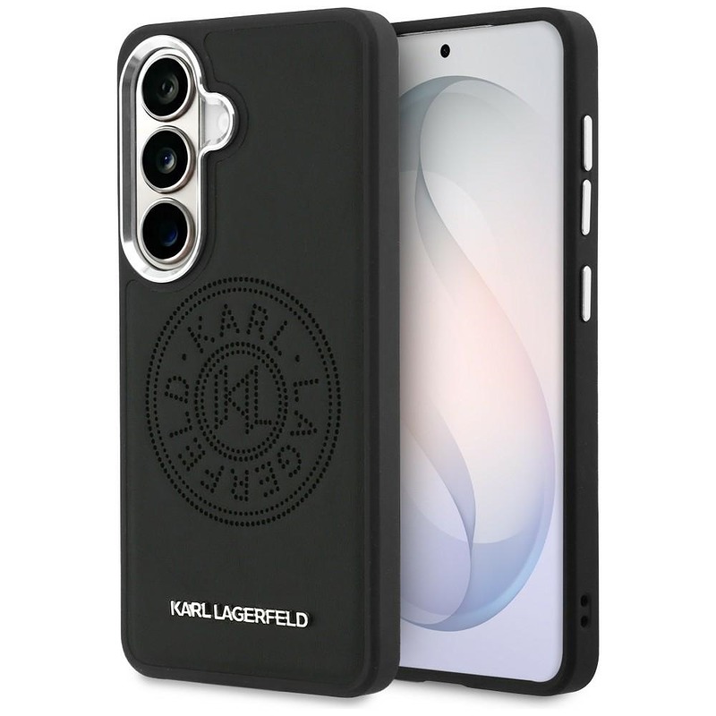 Karl Lagerfeld case Perforated KL MagSafe for Samsung Galaxy S26 black