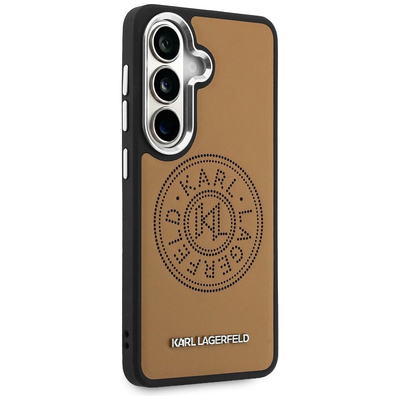 Karl Lagerfeld case Perforated KL MagSafe for Samsung Galaxy S26 Plus brown - Billede 4