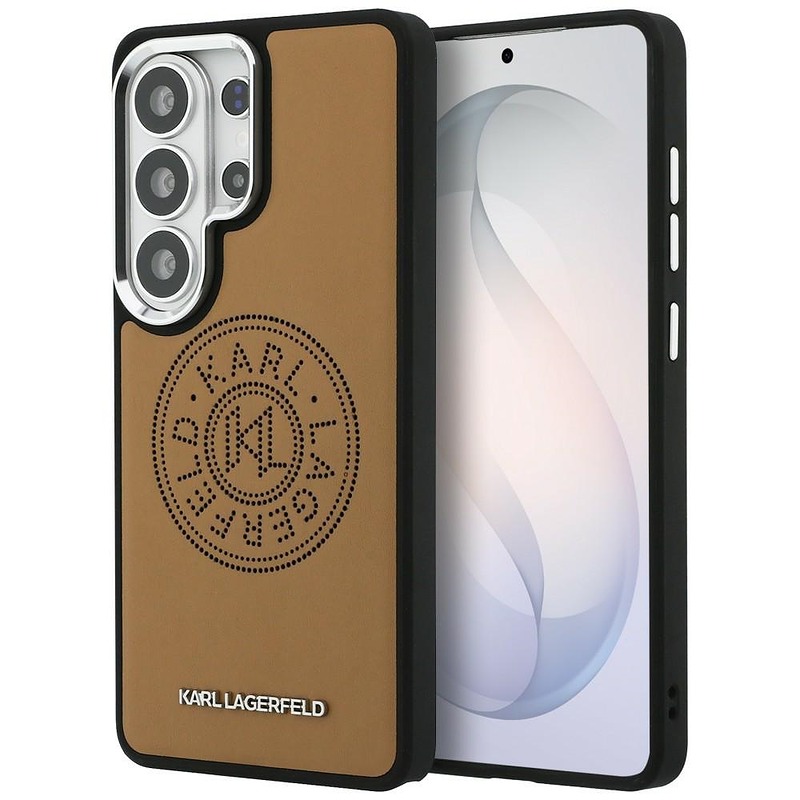 Karl Lagerfeld case Perforated KL MagSafe for Samsung Galaxy S26 Ultra brown