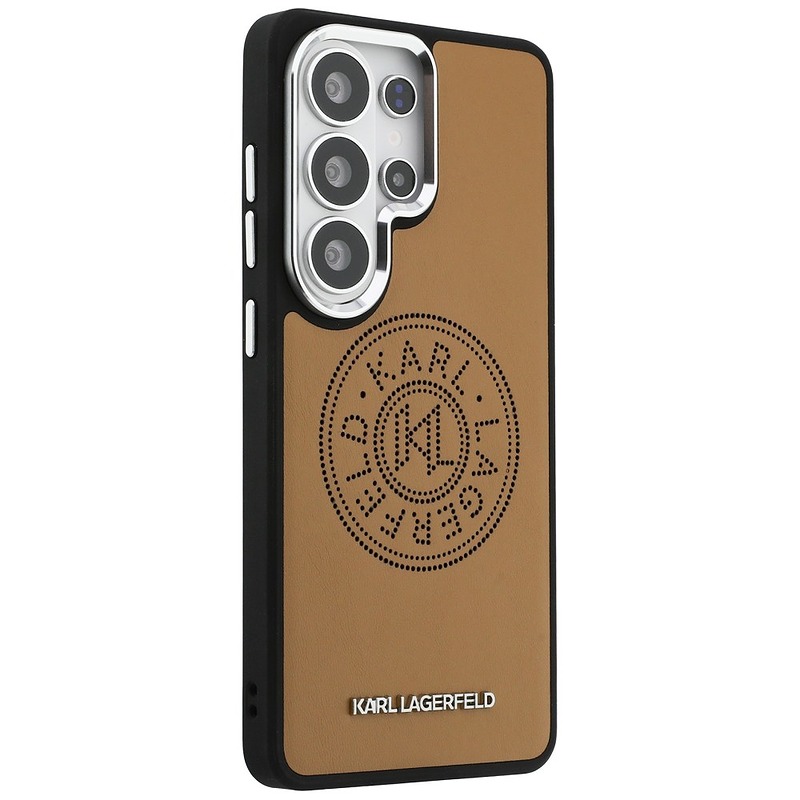 Karl Lagerfeld case Perforated KL MagSafe for Samsung Galaxy S26 Ultra brown - Billede 4