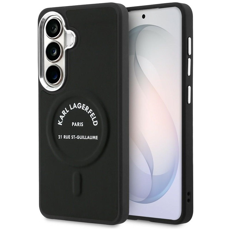 Karl Lagerfeld case Embossed Ring RSG Logo MagSafe for Samsung Galaxy S26 black