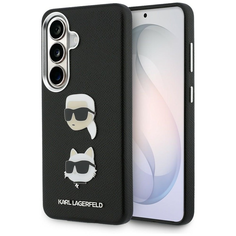 Karl Lagerfeld case Saffiano Double Heads Metal for Samsung Galaxy S26 black