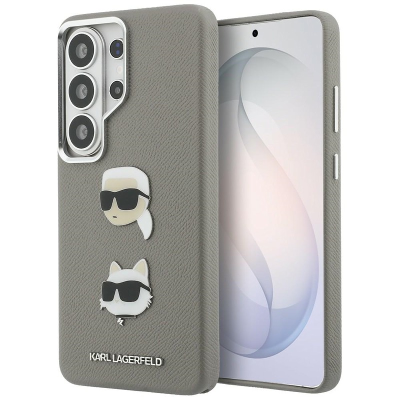Karl Lagerfeld case Saffiano Double Heads Metal for Samsung Galaxy S26 Ultra silver