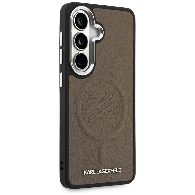 Karl Lagerfeld case Embossed Ring Initials MagSafe for Samsung Galaxy S26 Plus brown - Billede 4