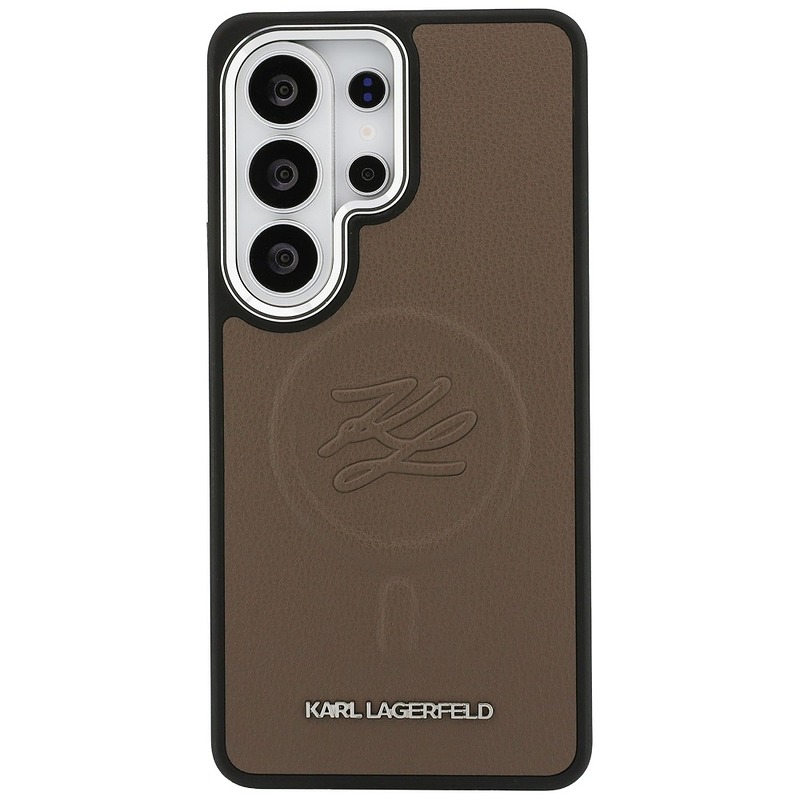Karl Lagerfeld case Embossed Ring Initials MagSafe for Samsung Galaxy S26 Ultra brown - Billede 3