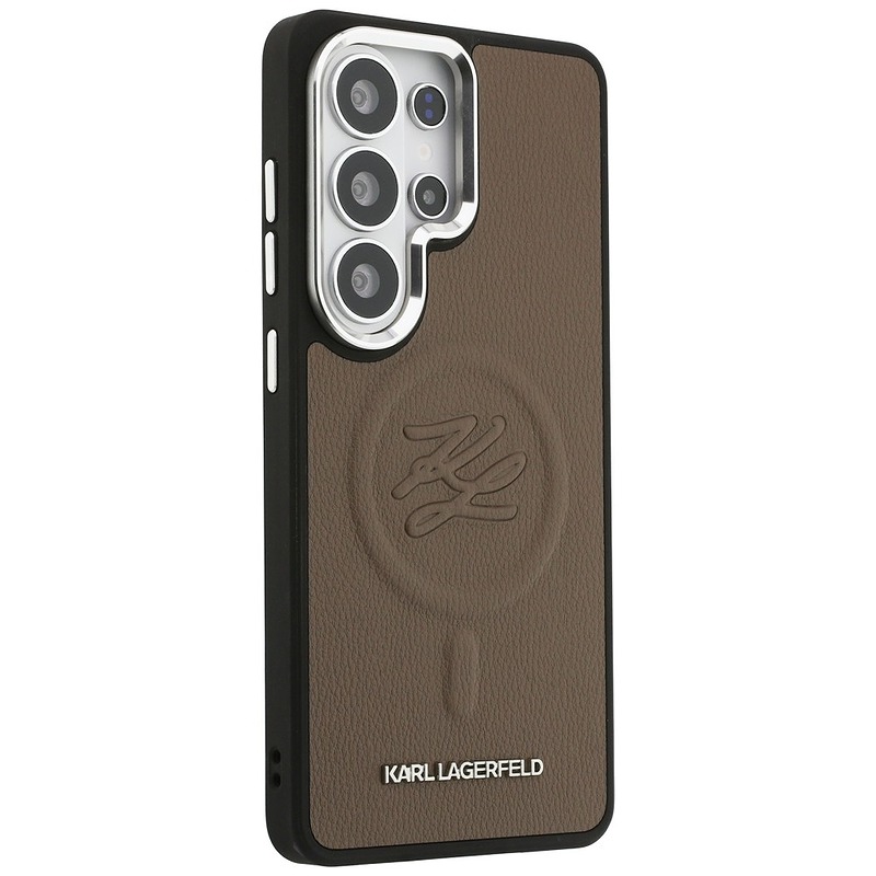 Karl Lagerfeld case Embossed Ring Initials MagSafe for Samsung Galaxy S26 Ultra brown - Billede 4