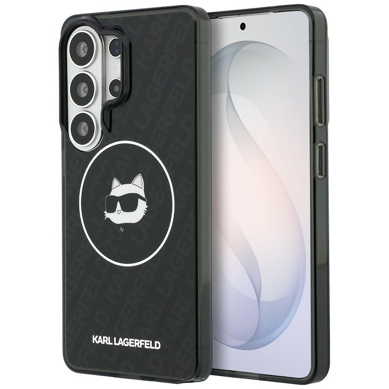 Karl Lagerfeld case IML Repeated Choupette MagSafe for Samsung Galaxy S26 Ultra black