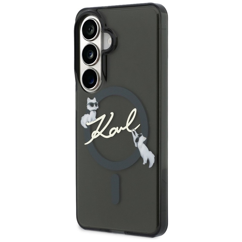 Karl Lagerfeld case IML KC Script MagSafe for Samsung Galaxy S26 black - Billede 2