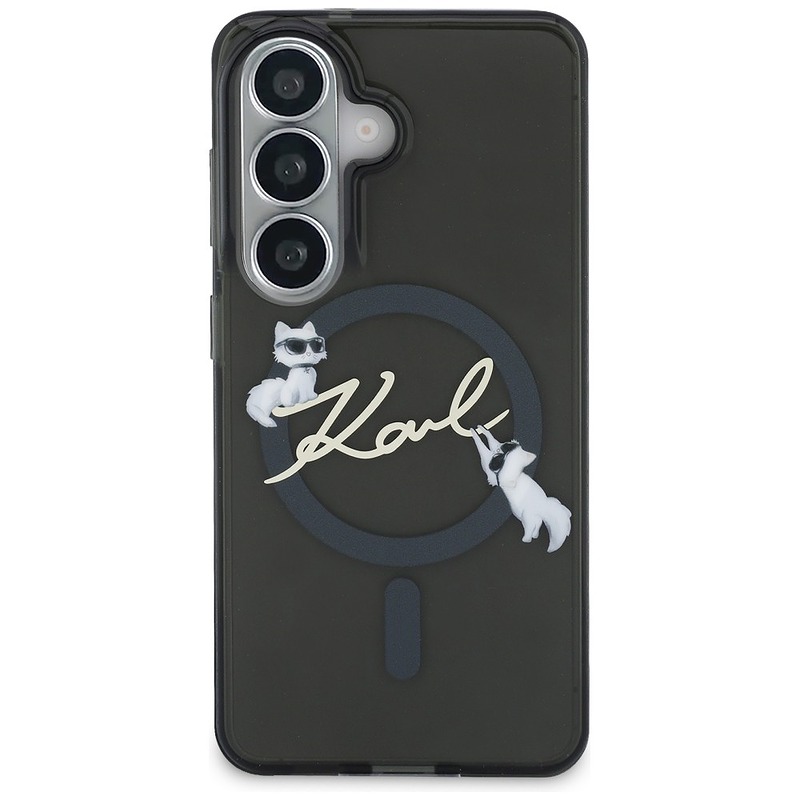 Karl Lagerfeld case IML KC Script MagSafe for Samsung Galaxy S26 black - Billede 3