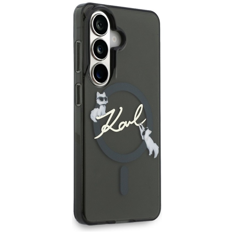 Karl Lagerfeld case IML KC Script MagSafe for Samsung Galaxy S26 black - Billede 4