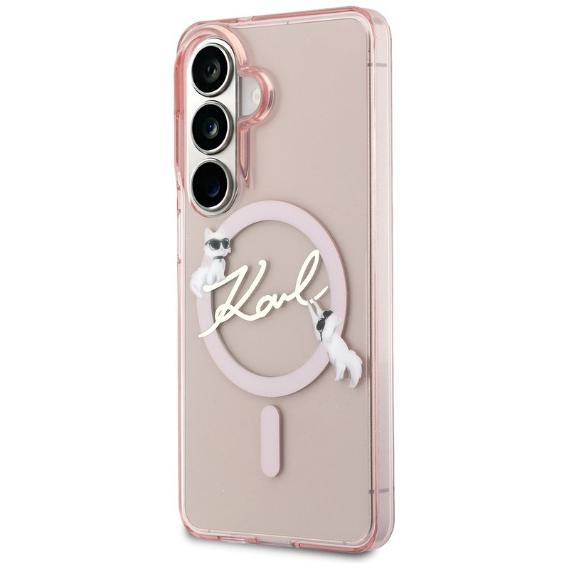 Karl Lagerfeld case IML KC Script MagSafe for Samsung Galaxy S26 pink - Billede 2