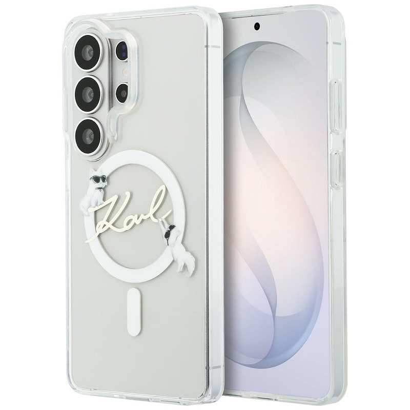Karl Lagerfeld case IML KC Script MagSafe for Samsung Galaxy S26 Ultra transparent