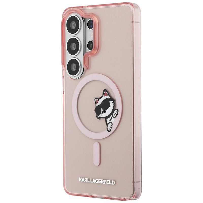 Karl Lagerfeld case IML Peekaboo Choupette MagSafe for Samsung Galaxy S26 Ultra pink - Billede 2