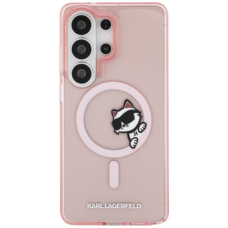 Karl Lagerfeld case IML Peekaboo Choupette MagSafe for Samsung Galaxy S26 Ultra pink - Billede 3
