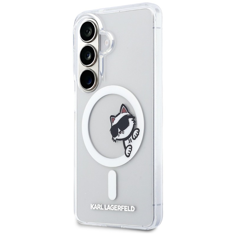 Karl Lagerfeld case IML Peekaboo Choupette MagSafe for Samsung Galaxy S26 Plus transparent - Billede 2