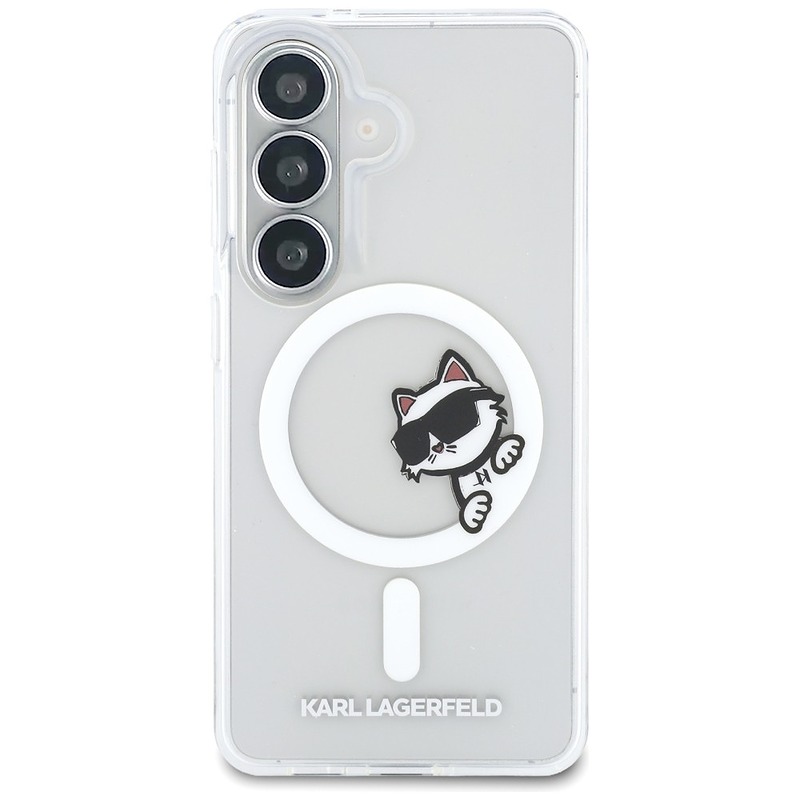 Karl Lagerfeld case IML Peekaboo Choupette MagSafe for Samsung Galaxy S26 Plus transparent - Billede 3