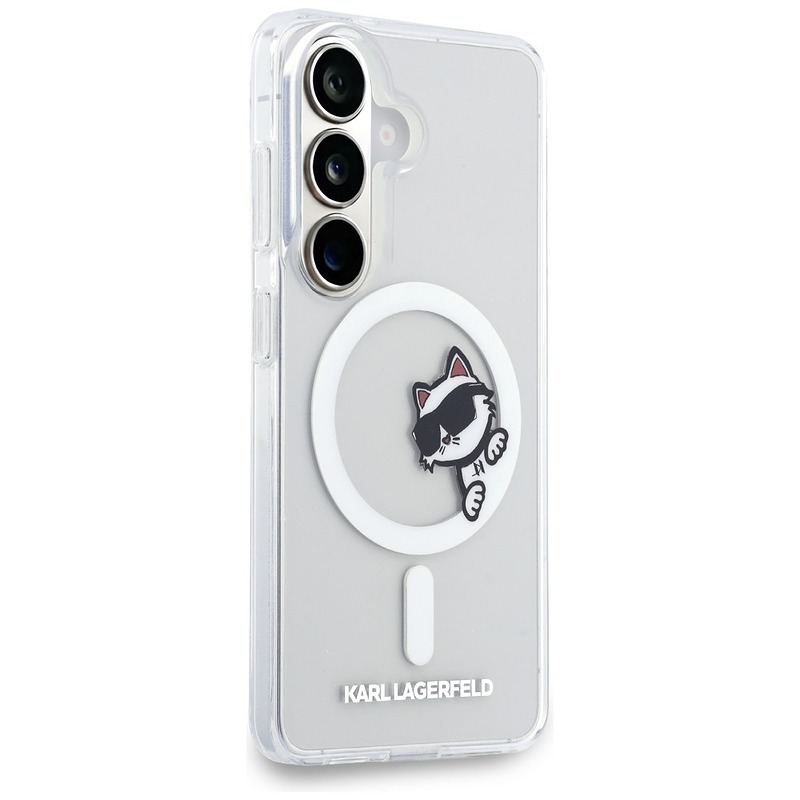 Karl Lagerfeld case IML Peekaboo Choupette MagSafe for Samsung Galaxy S26 Plus transparent - Billede 4