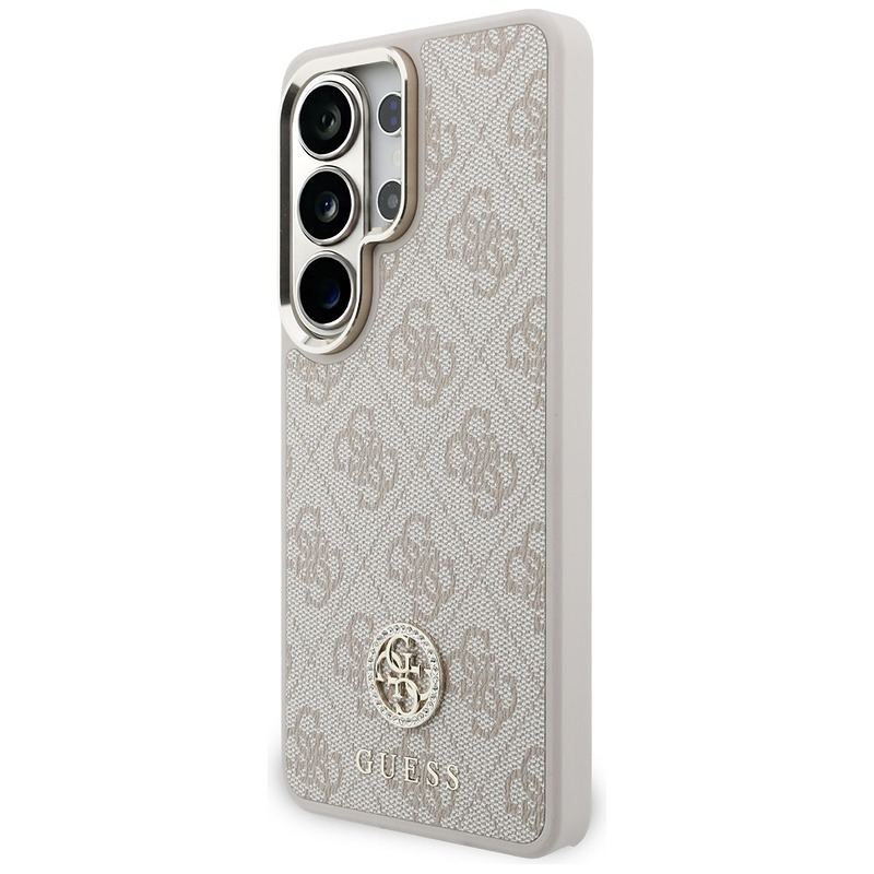 Guess case 4G Big Rhinestone Triangle Strap MagSafe for Samsung Galaxy S26 Ultra pink - Billede 2