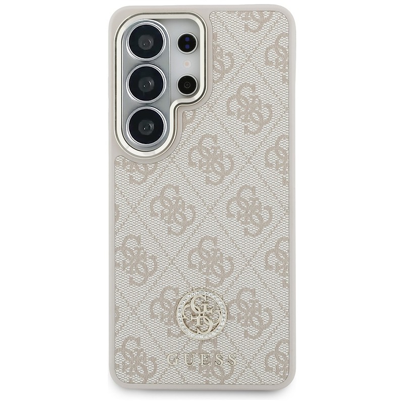 Guess case 4G Big Rhinestone Triangle Strap MagSafe for Samsung Galaxy S26 Ultra pink - Billede 3