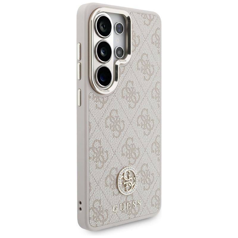 Guess case 4G Big Rhinestone Triangle Strap MagSafe for Samsung Galaxy S26 Ultra pink - Billede 4