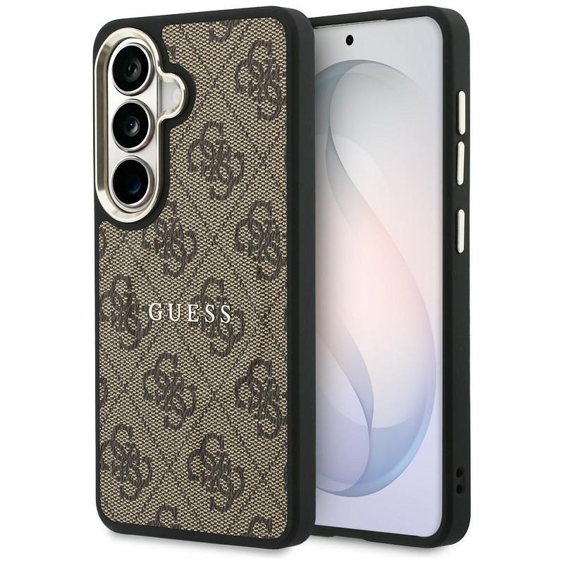Guess case 4G Embossed Ring MagSafe for Samsung Galaxy S26 brown