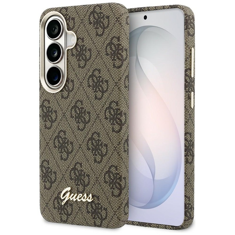 Guess case 4G Script MagSafe for Samsung Galaxy S26 brown