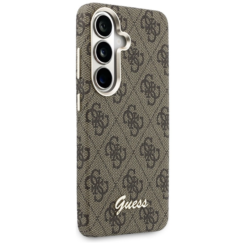 Guess case 4G Script MagSafe for Samsung Galaxy S26 brown - Billede 4